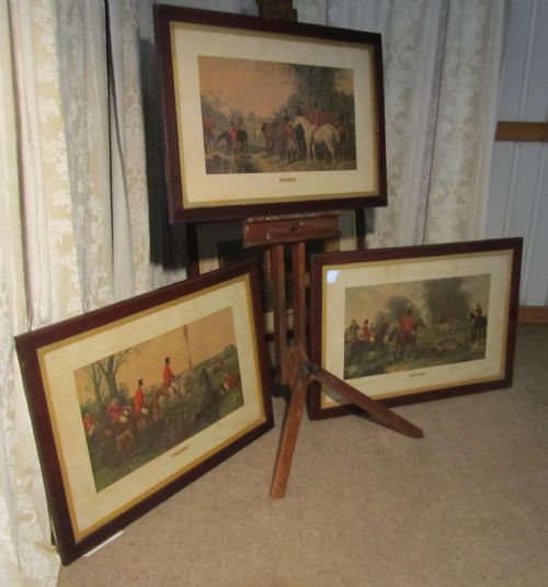 A Set of 4 Large Framed Hunting Prints After J.f.herring Senior