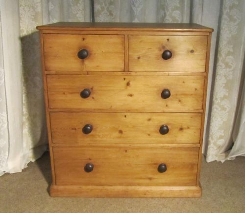 A Large Victorian Pine Chest of Drawers