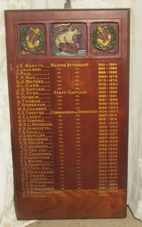 Awards Board from Chatham Dockyard