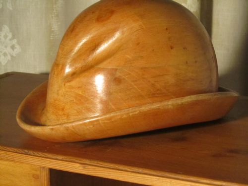 fig 1. French Fruit Wood Hat Block Milliners Form