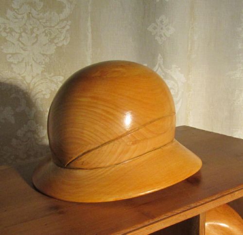 French Fruit Wood Hat Block Milliners Form

