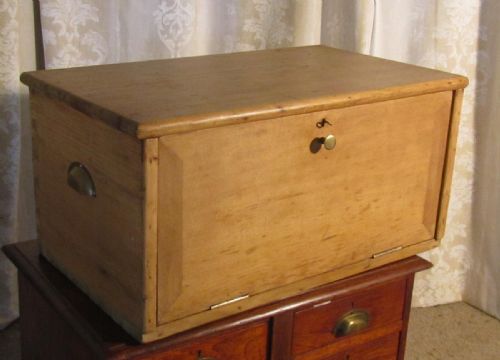 A Pine Fall Front Collectors Cabinet