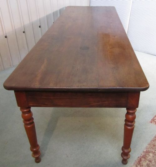 fig 1. VERY LONG FRENCH FARMHOUSE KITCHEN ELM TABLE