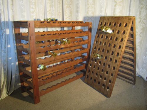 fig 1. A Large French Pine Cave Wine Rack
