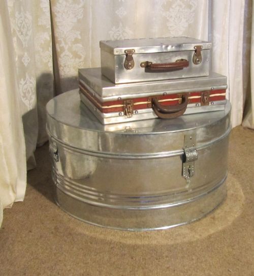 2 Vintage Polished Steel Instrument Cases