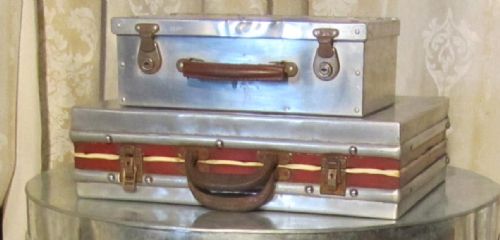 fig 1. 2 Vintage Polished Steel Instrument Cases