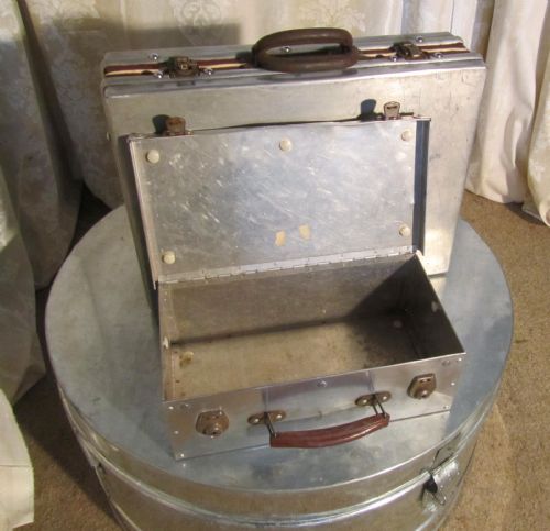 fig 3. 2 Vintage Polished Steel Instrument Cases