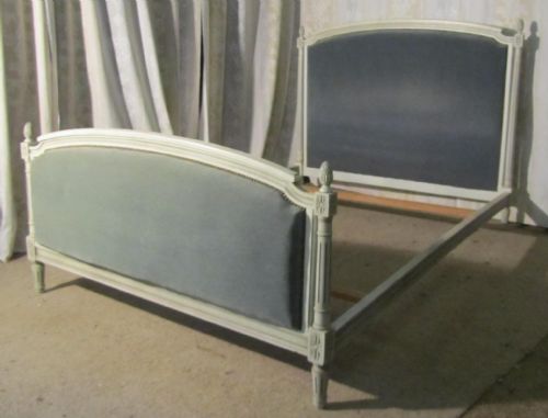 French Upholstered Double Bed, Shabby and Chic