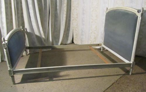 fig 1. French Upholstered Double Bed, Shabby and Chic