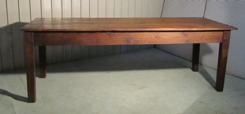 A Large French Chestnut Farmhouse Kitchen Table