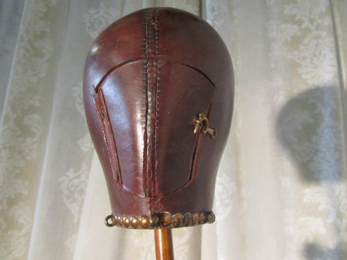 fig 1. A 18th Century Leather Wig Makers Form