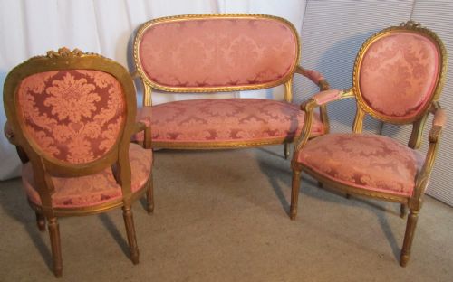 fig 2. French Finest Quality 5 Piece Salon Suite Circa 1880