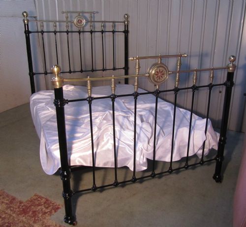 fig 2. A Good 19th Century Brass and Iron Double Bed