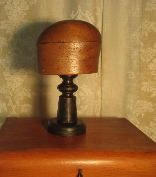 Vintage 19th Century Hat Block Stand, Shop Display