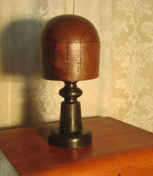 fig 1. Vintage 19th Century Hat Block Stand, shop display