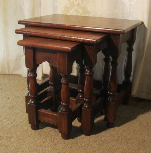 Country Oak Nest of Tables