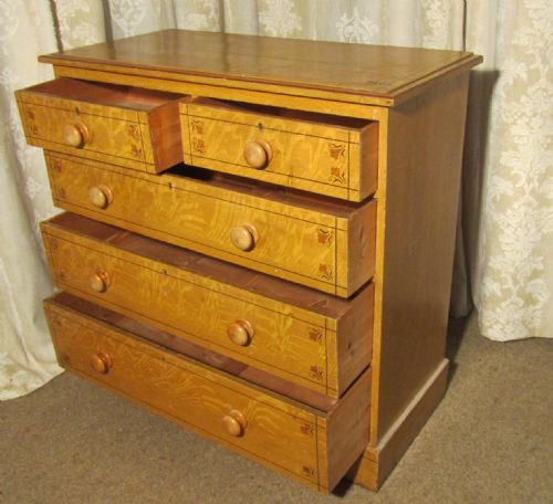 fig 1. Original Victorian Painted Pine Chest of Drawers