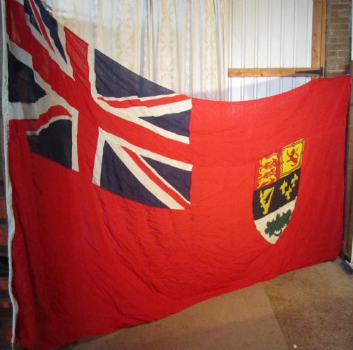 A Very Large 14ft Canadian Red Ensign Vintage Pole Flag