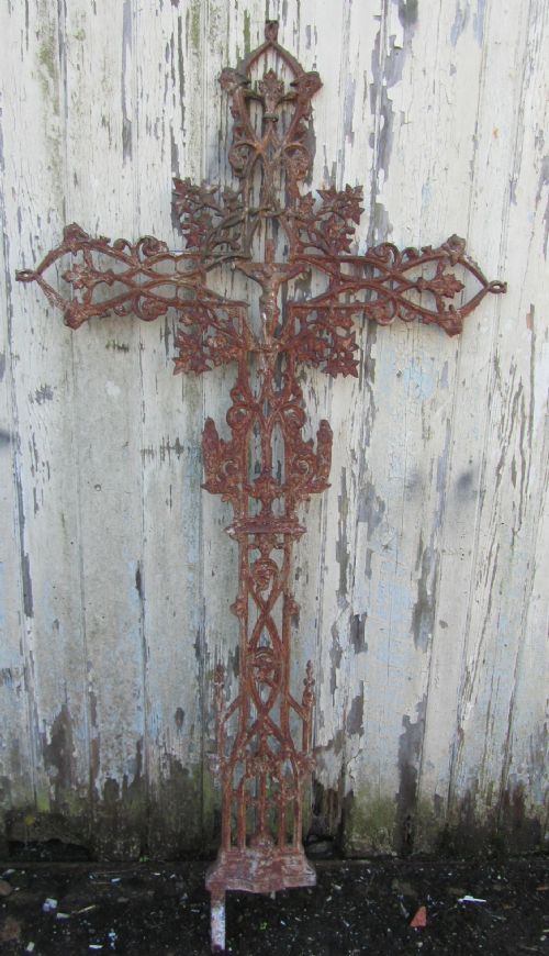 A Large Architectural French Cast Iron Cross