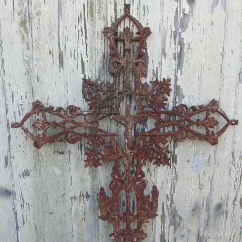 fig 1. A Large Architectural French Cast Iron Cross