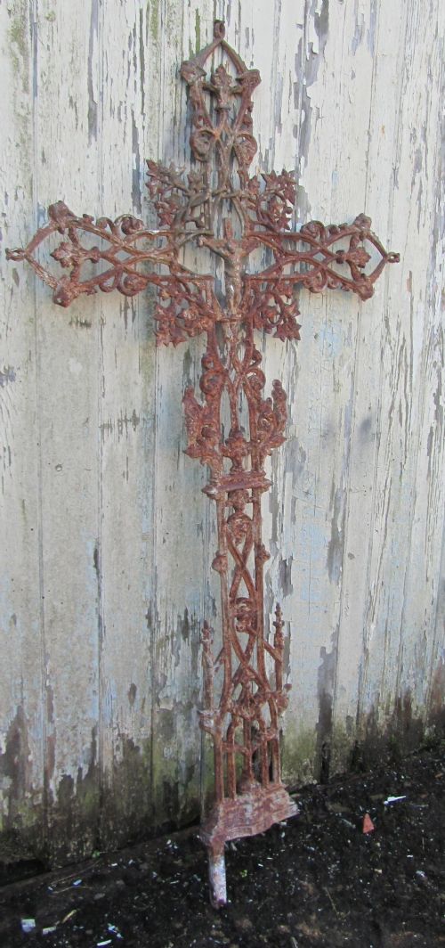 fig 2. A Large Architectural French Cast Iron Cross
