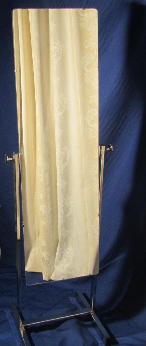 fig 1. A Superb Art Deco Chrome Cheval Dressing Mirror