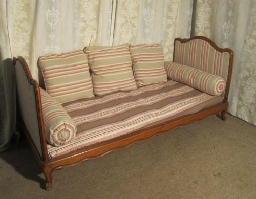 Charming 19th Century French Upholstered Day Bed