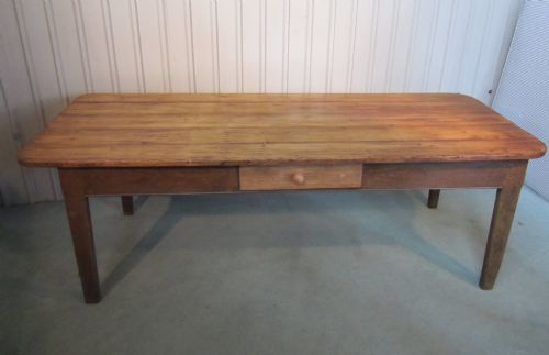 fig 1. Large French Farmhouse Rustic Pine Table