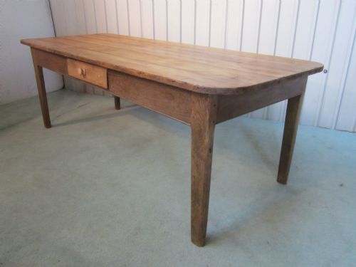 fig 2. Large French Farmhouse Rustic Pine Table