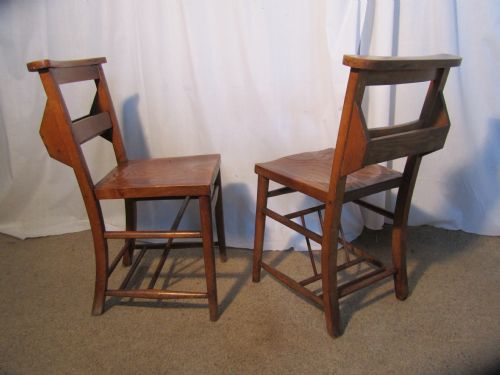fig 1. Any Number of Victorian Beech & Elm Chapel Chairs