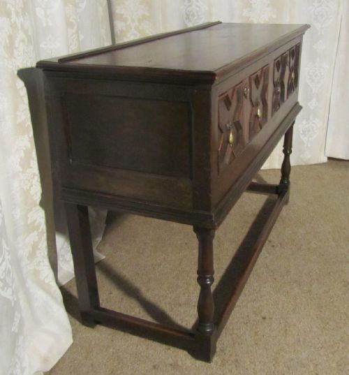 fig 1. A Victorian Gothic Oak Cottage Dresser Base
