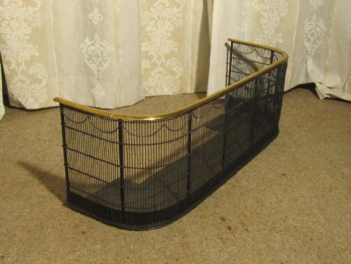 Georgian Brass and Iron Club Fender or Nursery Fire Guard