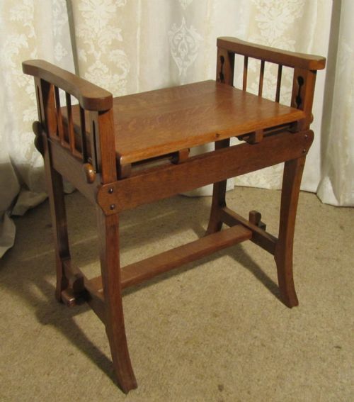 Arts and Crafts Adjustable Piano Stool, Adult or Child
