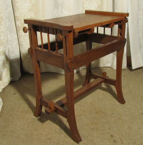 fig 1. Arts and Crafts Adjustable Piano Stool, Adult or Child