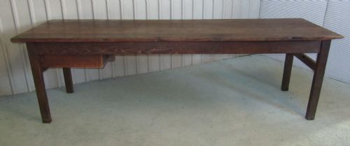 Large French Chestnut Farmhouse Kitchen Table