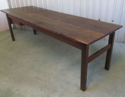 fig 2. LARGE FRENCH CHESTNUT FARMHOUSE KITCHEN TABLE