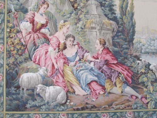 fig 1. This is a superb large French 19th Century Wall Tapestry