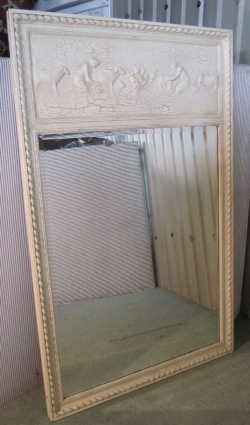 fig 2. Large French Shabby painted wall mirror