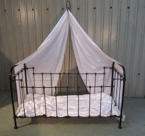 A Superb French Brass and Iron Childs Cot Bed
