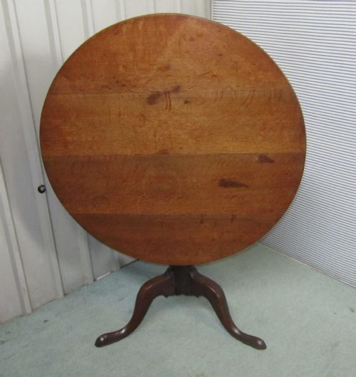 fig 1. A Country Oak Tilt Top Table