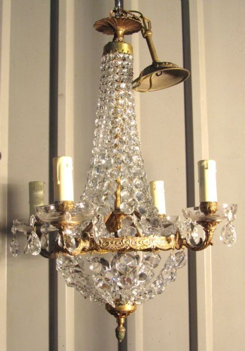 French 4 Light Empire Style Chandelier