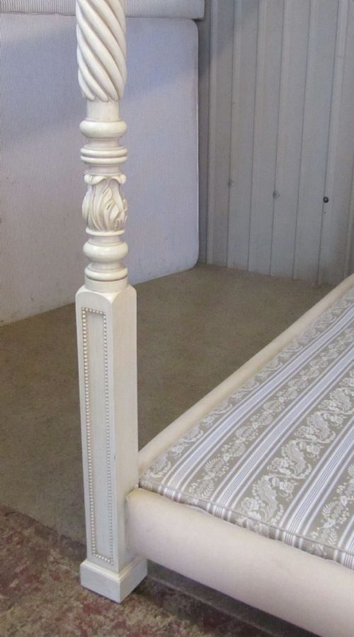 fig 1. Large Heals Painted Mahogany Double Four Poster Bed