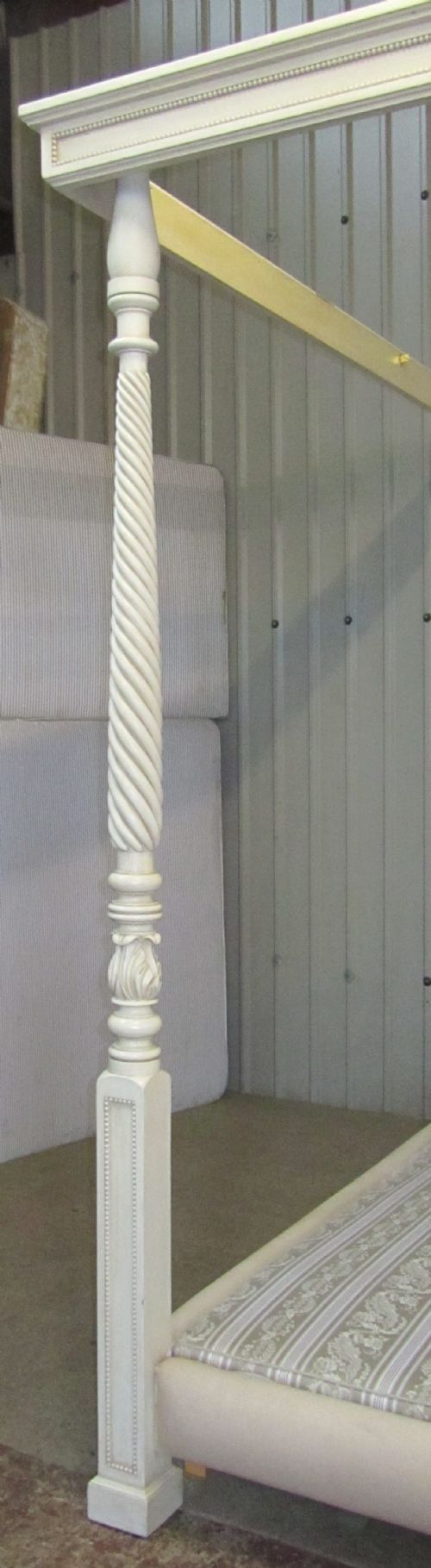 fig 2. Large Heals Painted Mahogany Double Four Poster Bed