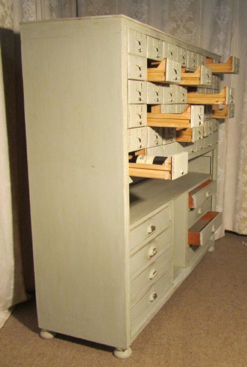 fig 1. Large Painted Wine Bottle Rack, card index or filing cabinet
