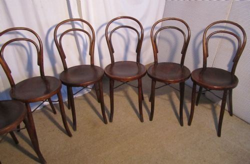 fig 2. Set of 8 French Bistro Bentwood Chairs