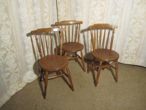 3 Beech & Elm Country Kitchen Dining Chairs
