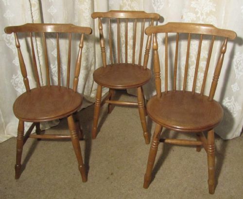 fig 1. 3 Beech & Elm Country Kitchen Dining Chairs
