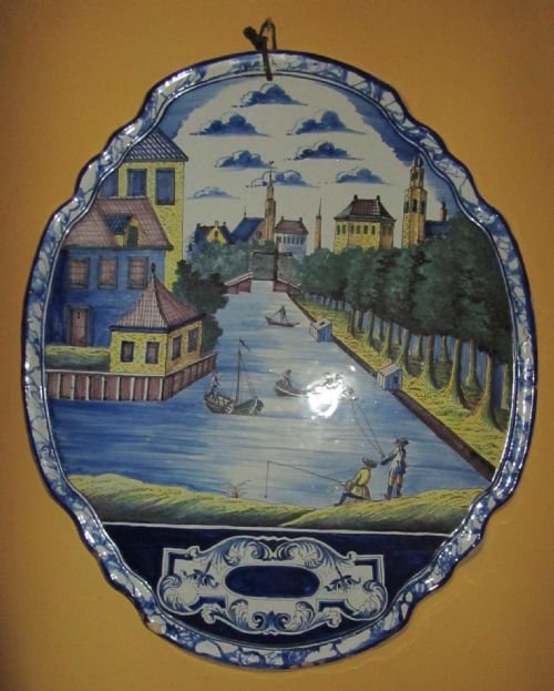 Large Dutch  Delft Wall Plaque