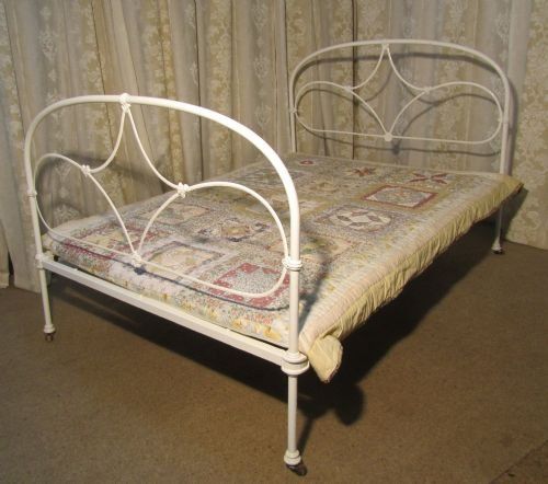 White Wrought Iron Double Bed