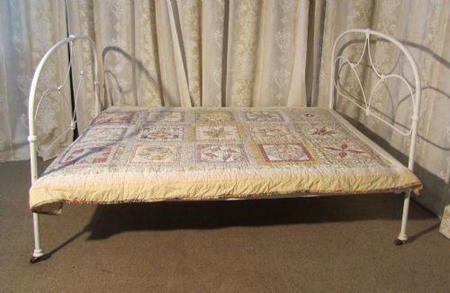 fig 1. White Wrought Iron Double Bed